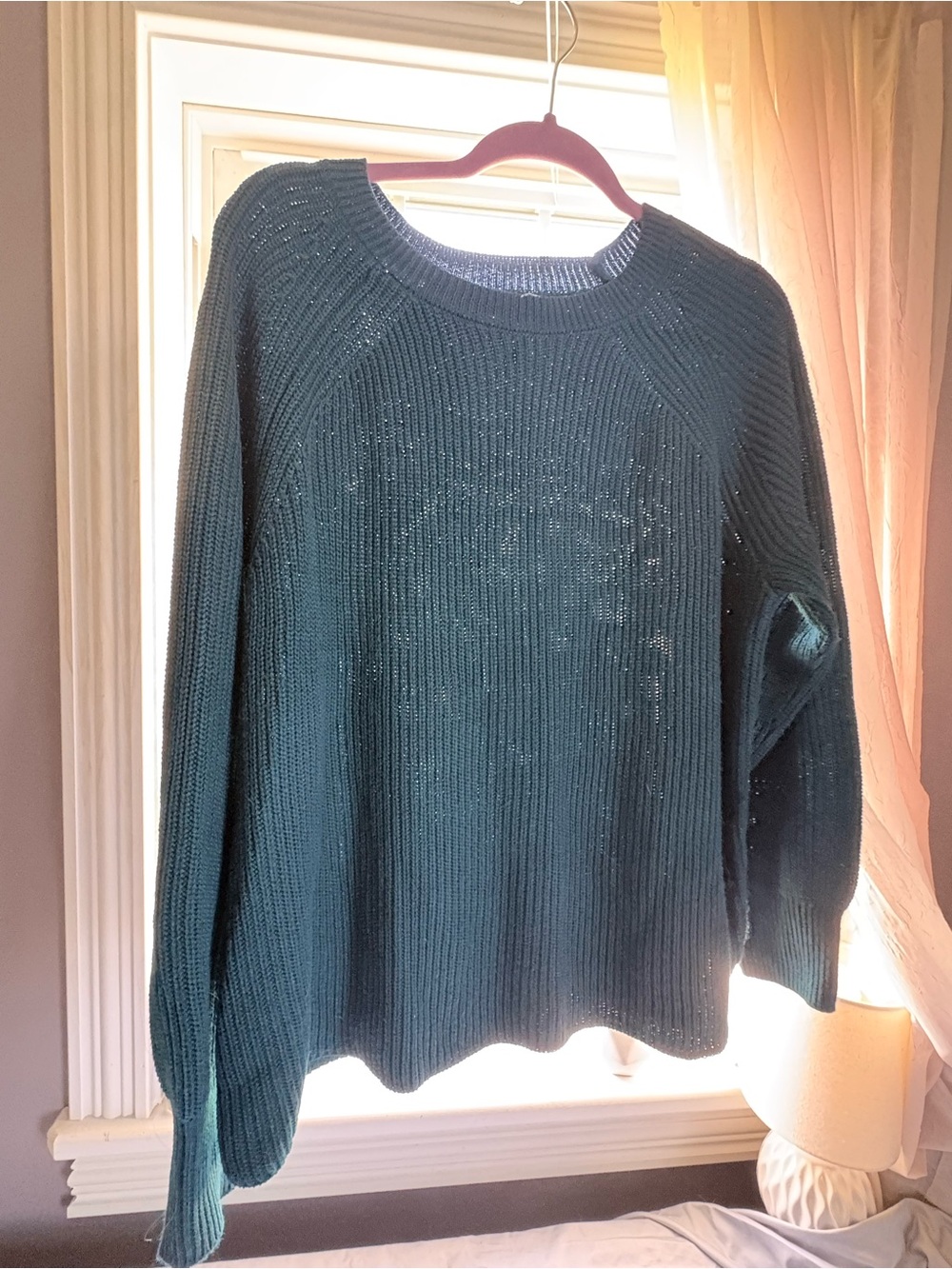 Jessica Simpson Classic Crewneck Knit Sweater in Deep Teal